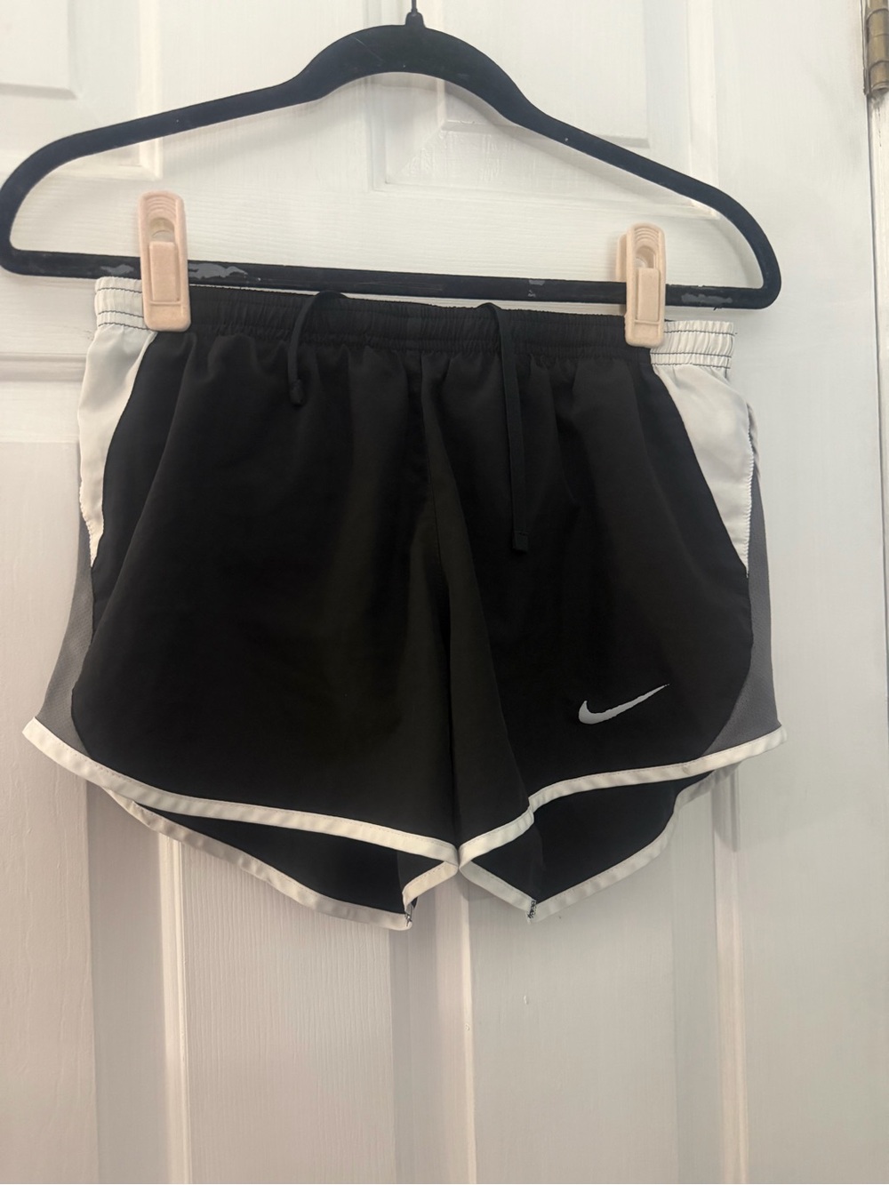 Nike Dri-FIT 10K Lined Running Shorts Black Gray Women’s Small